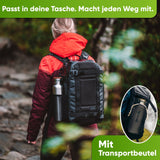 Premium Edelstahl Trinkflasche isoliert - Blockhütte - BH0013