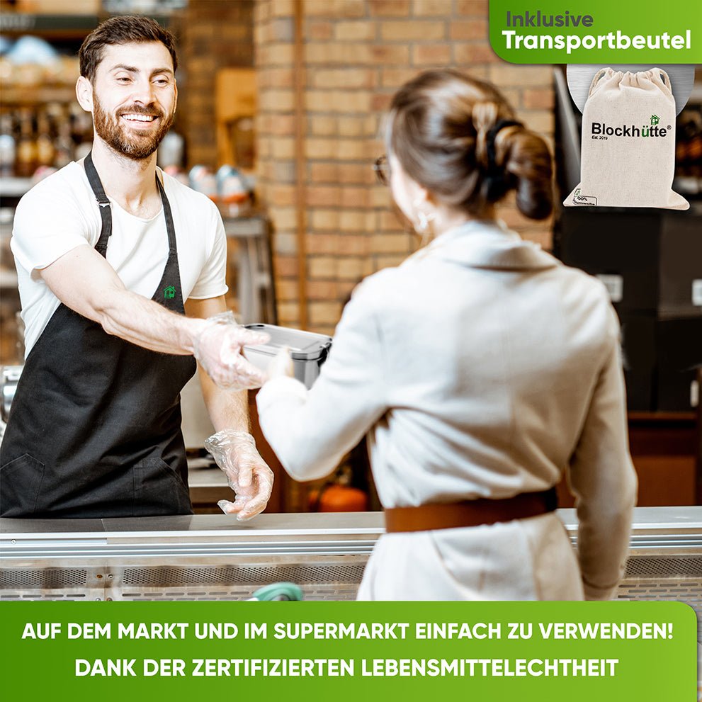 Premium Edelstahl Brotdose mit 2 Trennwänden | 800ml |