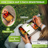 Scatola per il Pranzo in acciaio inossidabile con 2 Separatori