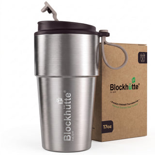Isolierter Edelstahl Thermobecher für Kaffee und Tee – Braun, 500ml