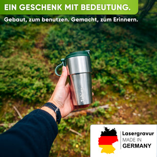Isolierter Edelstahl Thermobecher für Kaffee und Tee – Dunkelgrün, 500ml, Ansicht 5