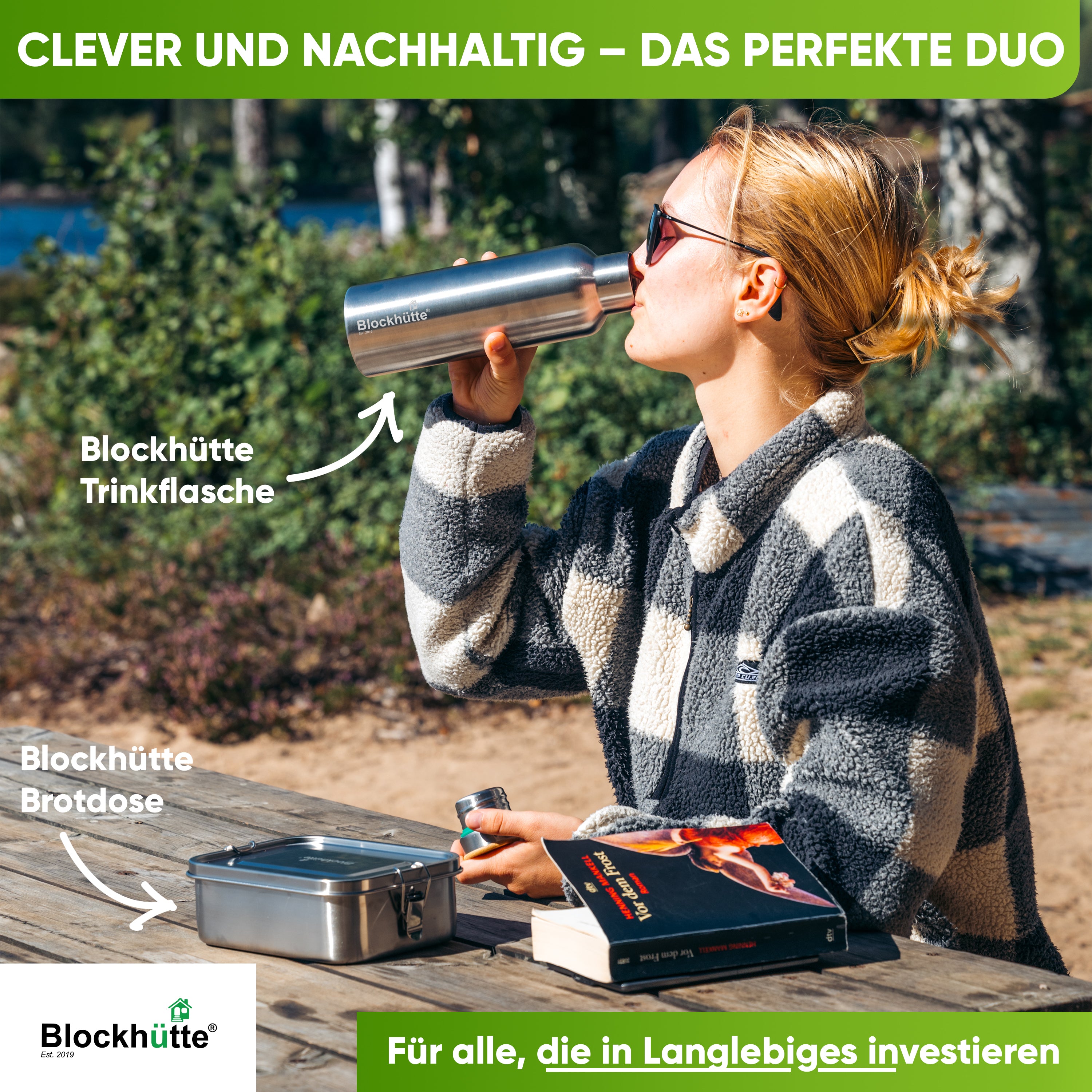 Isolierter Edelstahl Thermobecher für Kaffee und Tee – Grau, 350ml, Ansicht 6