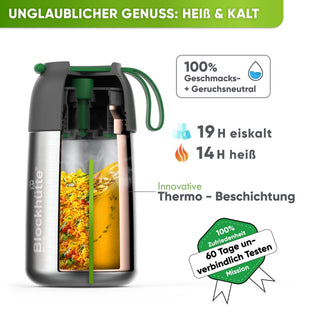 Edelstahl Thermo Lunchbox mit Anti - Vakuum Stöpsel | 1000ml |
