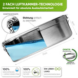 Premium Edelstahl Brotdose mit 2 Trennwänden - Blockhütte - BH0001