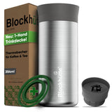 Thermobecher Edelstahl für Kaffee und Tee | 354ml | Schwarz