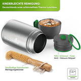 Edelstahl Thermo Lunchbox mit Anti - Vakuum Stöpsel - Blockhütte