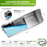 Alltags Bundle - Edelstahl Brotdose + Edelstahl Sport Trinkflasche - Blockhütte - BH0001+BH0021