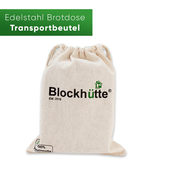 Edelstahl Brotdose - Beutel - Blockhütte - BH0002 - BTL