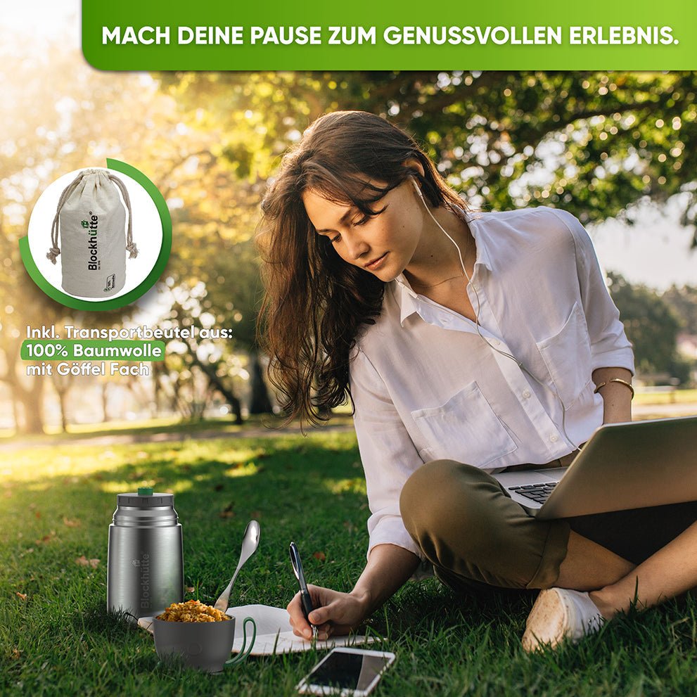 Edelstahl Thermobehälter mit Anti - Vakuum Stöpsel | 1000ml |