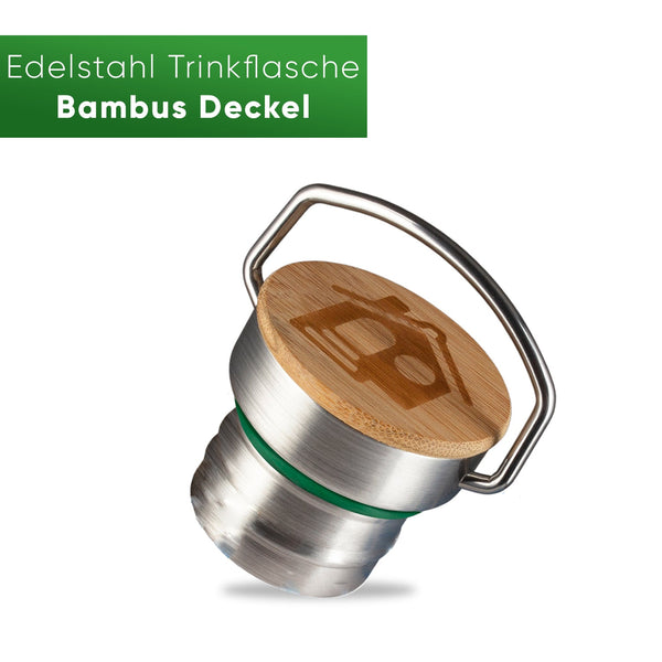Edelstahl Trinkflasche - Deckel - Blockhütte - BH0013 - 7 - 6 - DKL