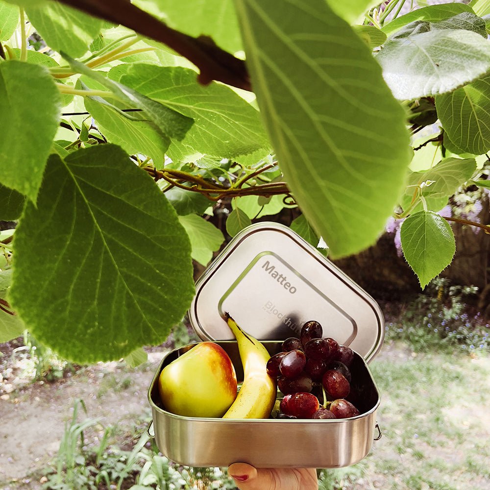 Meinbecher Porta Pranzo In Acciaio Inox Con Incisione Laser 'Waidmannsheil' - Idea Regalo Per Cacciatori, 18x14x5 Cm